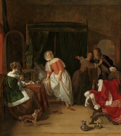 De indringer door Gabriel Metsu